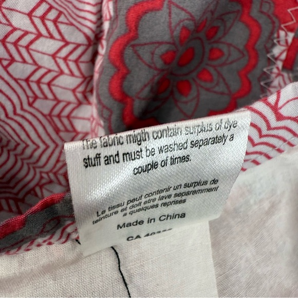 Soyaconcept skirt pleated paisley Chic Floral A-Line Skirt - Red and Pink - Picture 11 of 12